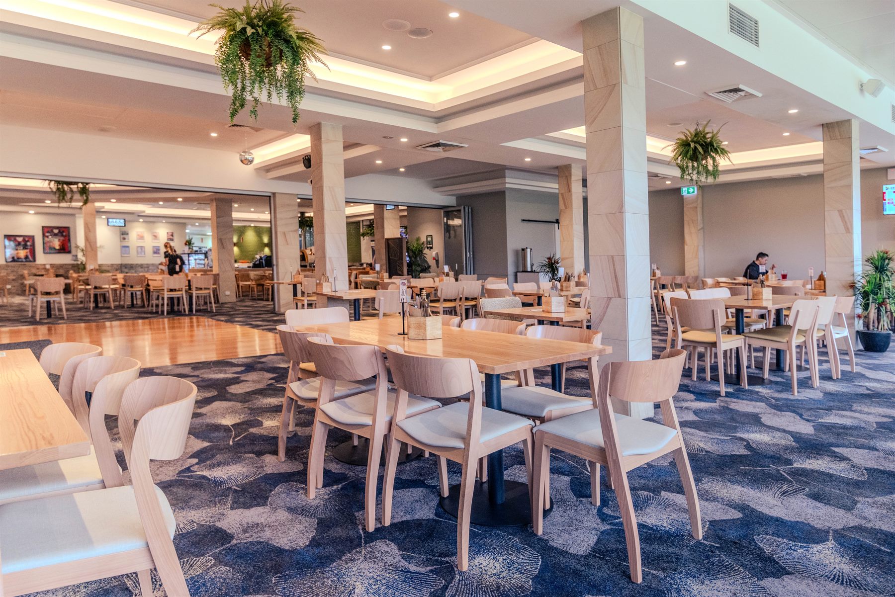The bright, freshly revamped bistro at Runaway Bay Junior Leagues Club