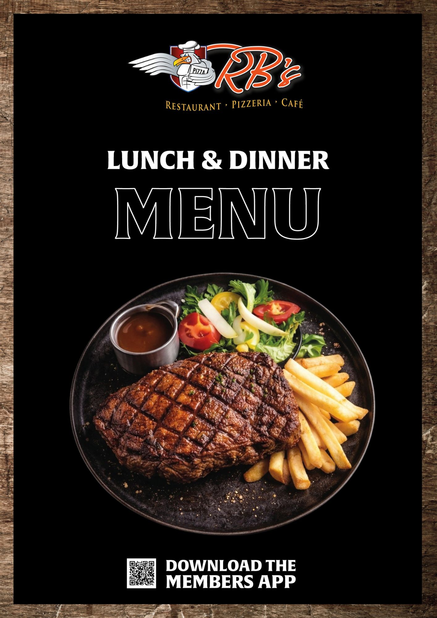 RB's Restaurant, Pizzeria & Café — Lunch & Dinner Menu cover