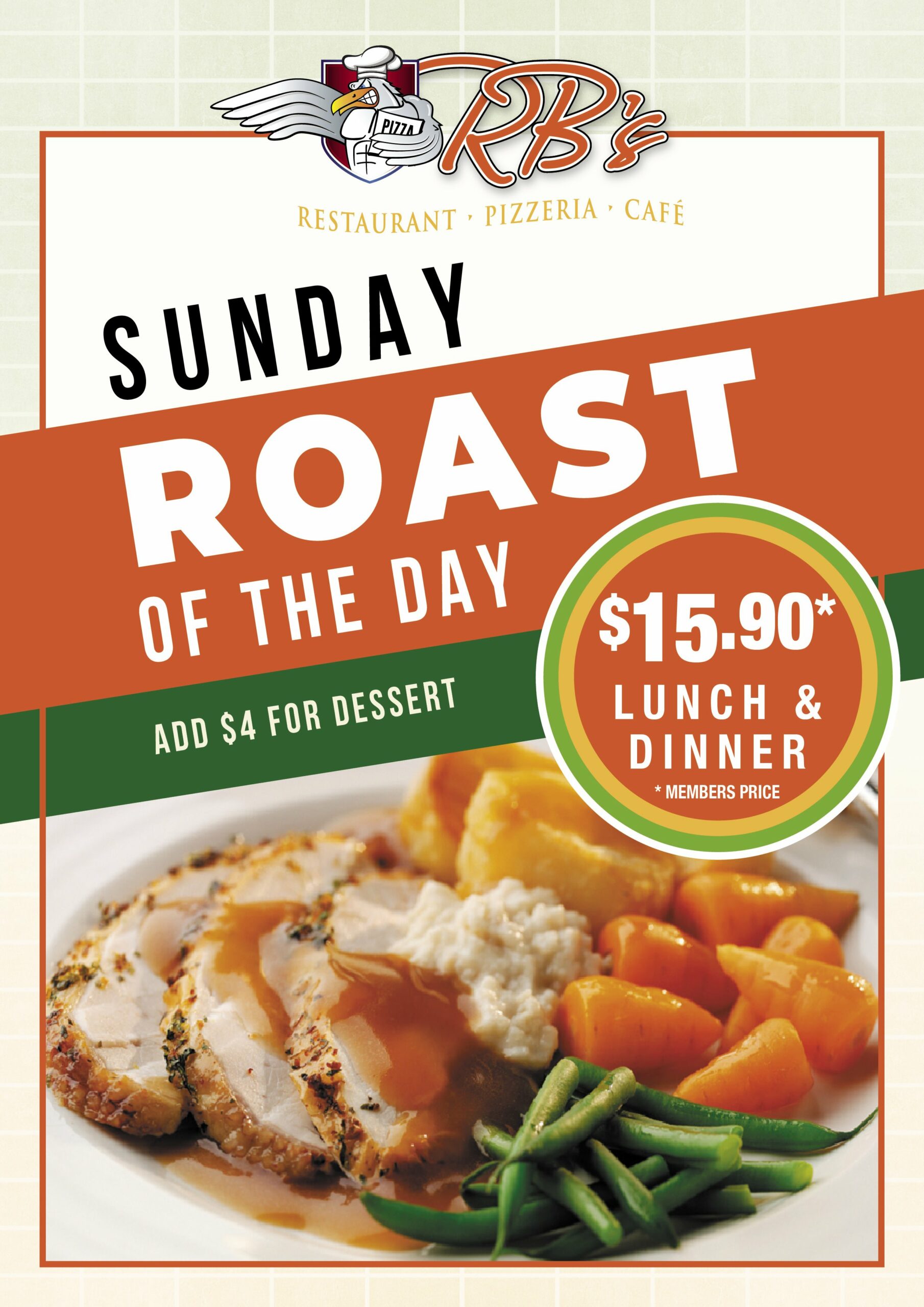 Runaway Bay dining featuring Sunday roast special