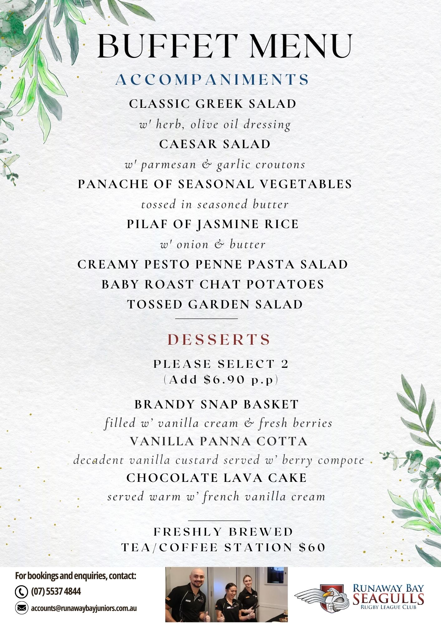 Runaway Bay Tavern restaurant hot platter menu